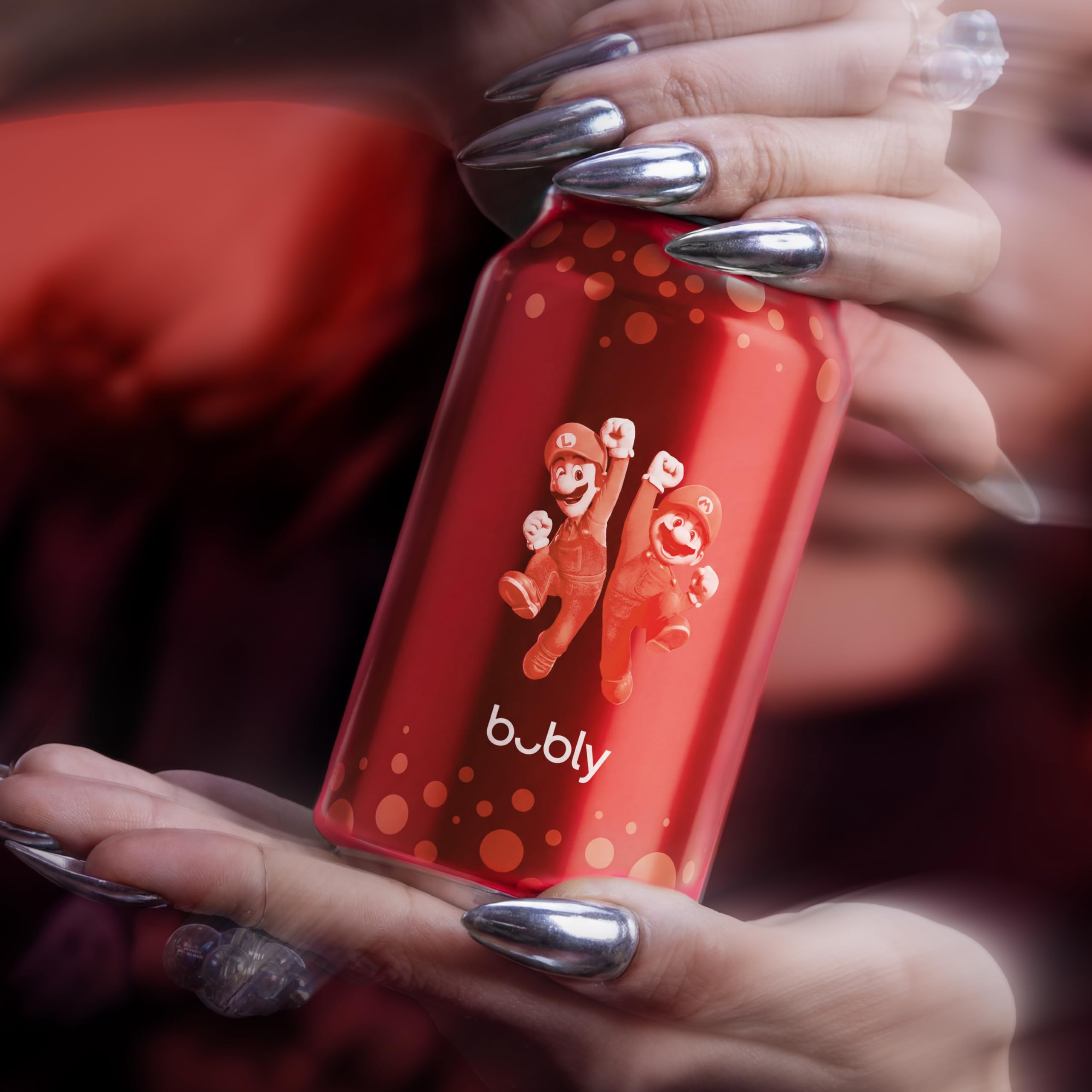 Bubly Cherry sparkling water open-can invites a cool, flavorful sip