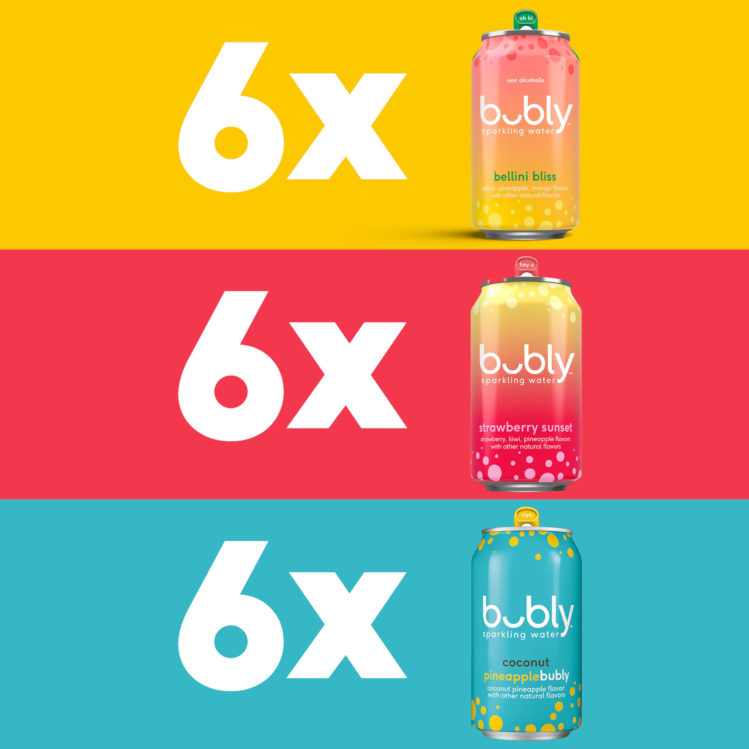 Bubly Coconut Pineapple can delivering tropical notes with zero calories.