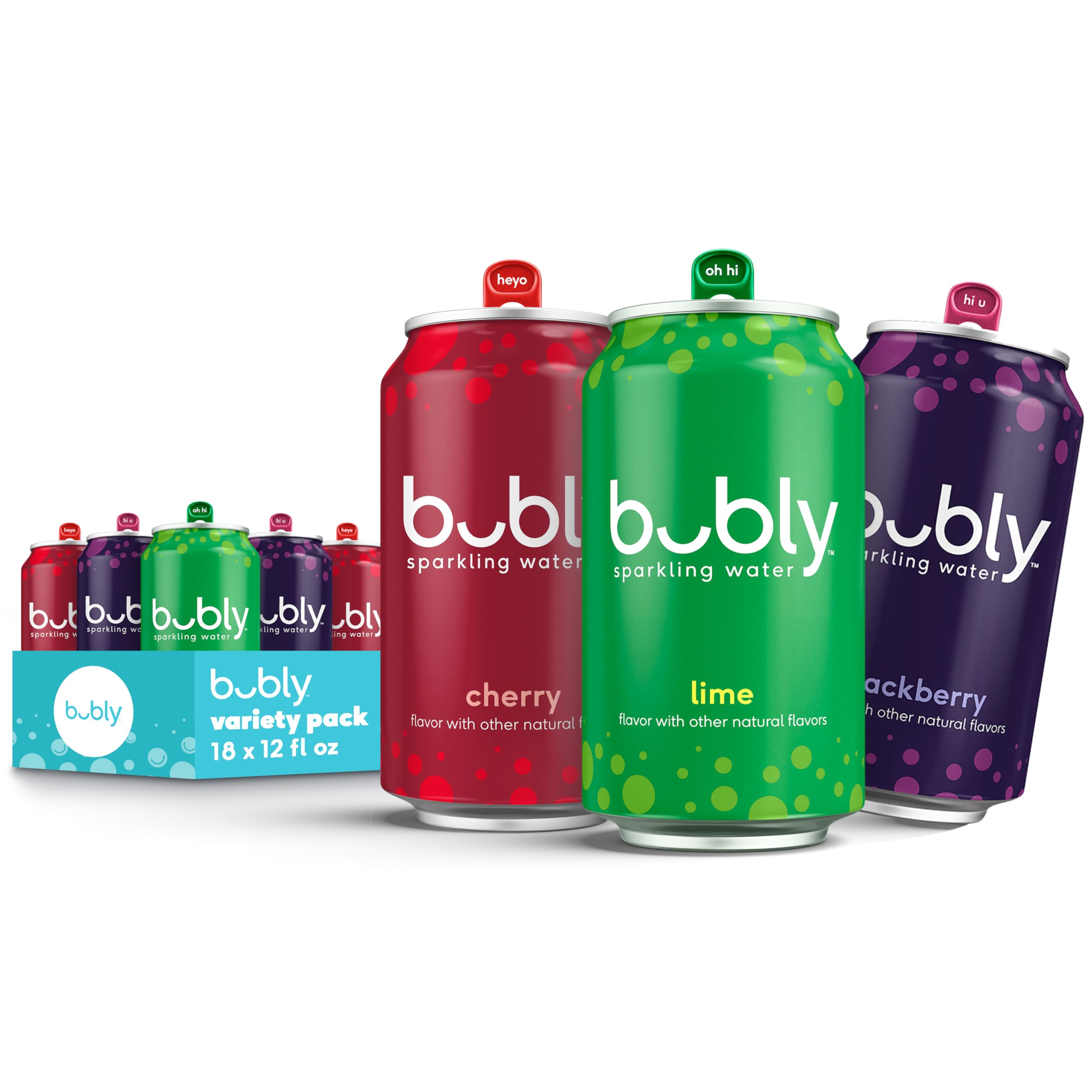 Bubly Lime can close-up showing bright citrus flavor for refreshing hydration