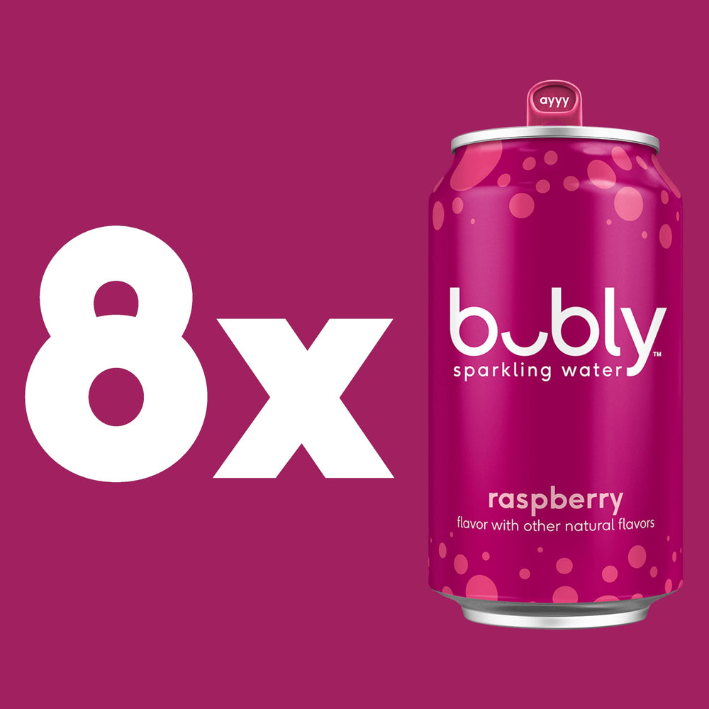Recyclable aluminum Bubly cans support sustainable packaging.