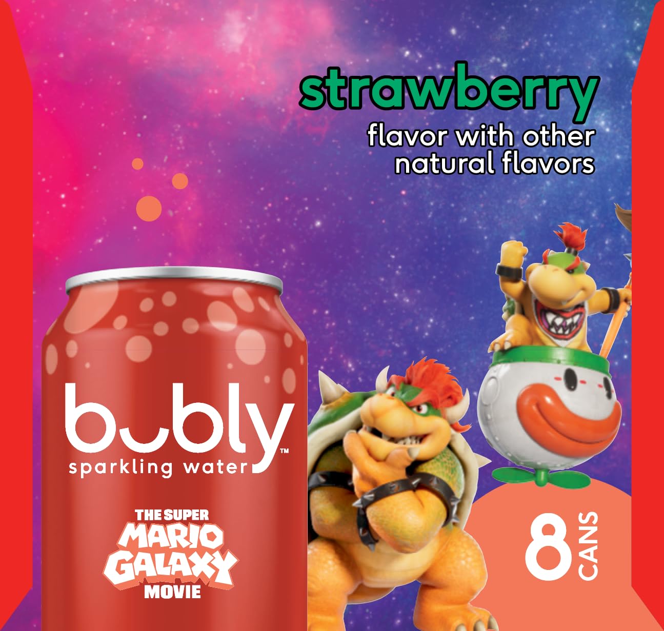 Bubly Strawberry Sparkling Water lifestyle shot with a chilled can for a quick break.