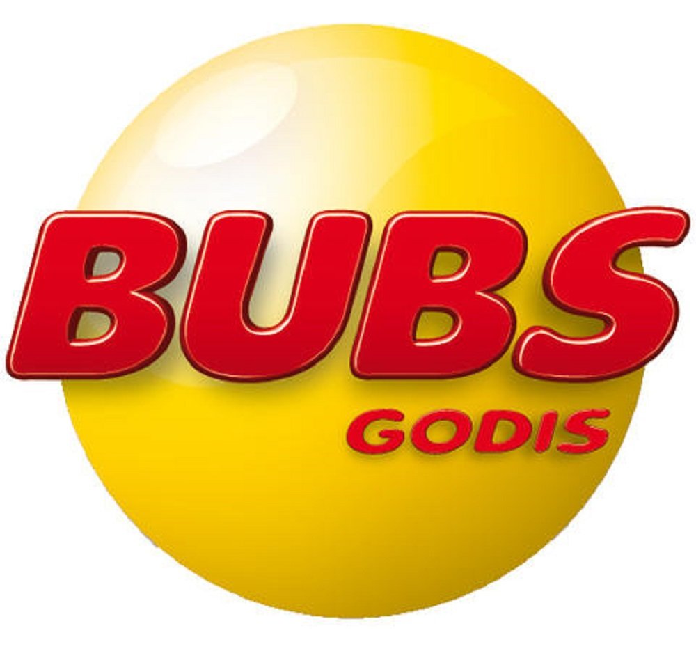Bubs Godis Sur Skalle gummies closeup highlighting chewy texture and tangy fruit flavors.