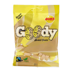 BUBS Goody Sweet Ovals Banana Caramel—2x90g pack, on-the-go snack with banana caramel flavor.