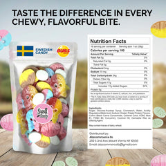 Bubs Swedish Candy Mix skull gummies are playful party shapes