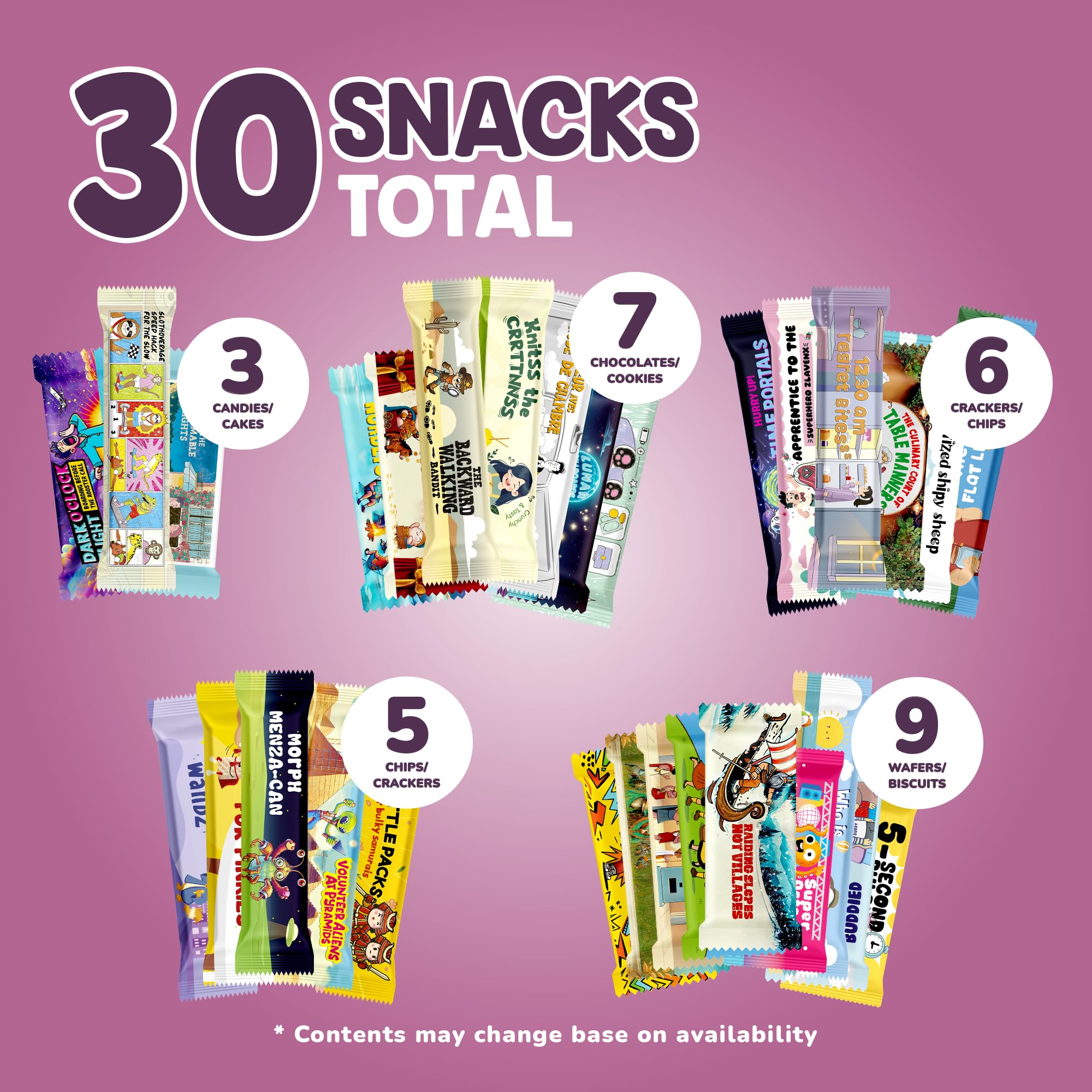Gift-ready Bubsooboos Wild Snacks display of vibrant snack assortment