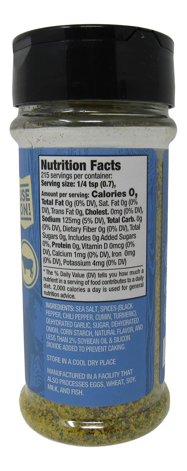 Buc-ee's brisket rub spice jar close-up for smoking, grilling, or roasting.