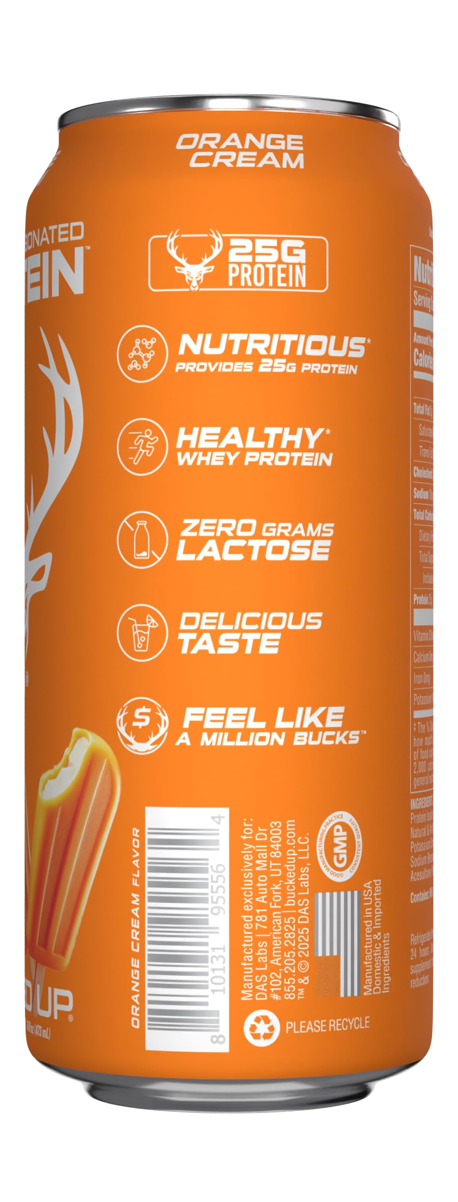 Bucked Up 12-pack display for convenient shelf-stable protein sodas