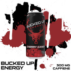 Bucked Up Energy Drink 300mg cherry - pour into glass to enjoy a flavorful energy boost