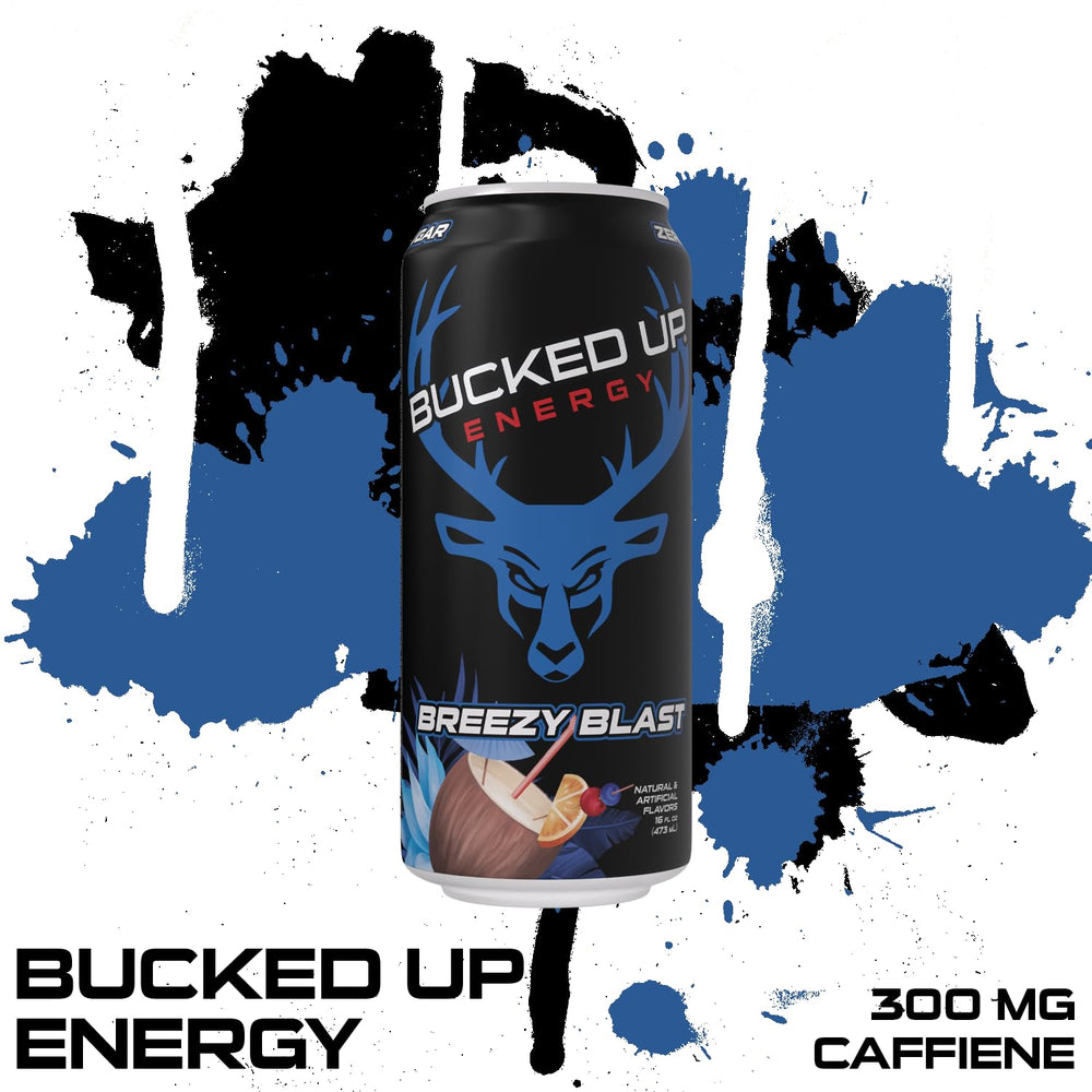 Bucked Up Breezy Blast on-the-go energy for study and travel