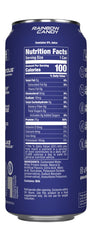 Bucked Up rainbow candy flavor can close-up, zero sugar and low calories.