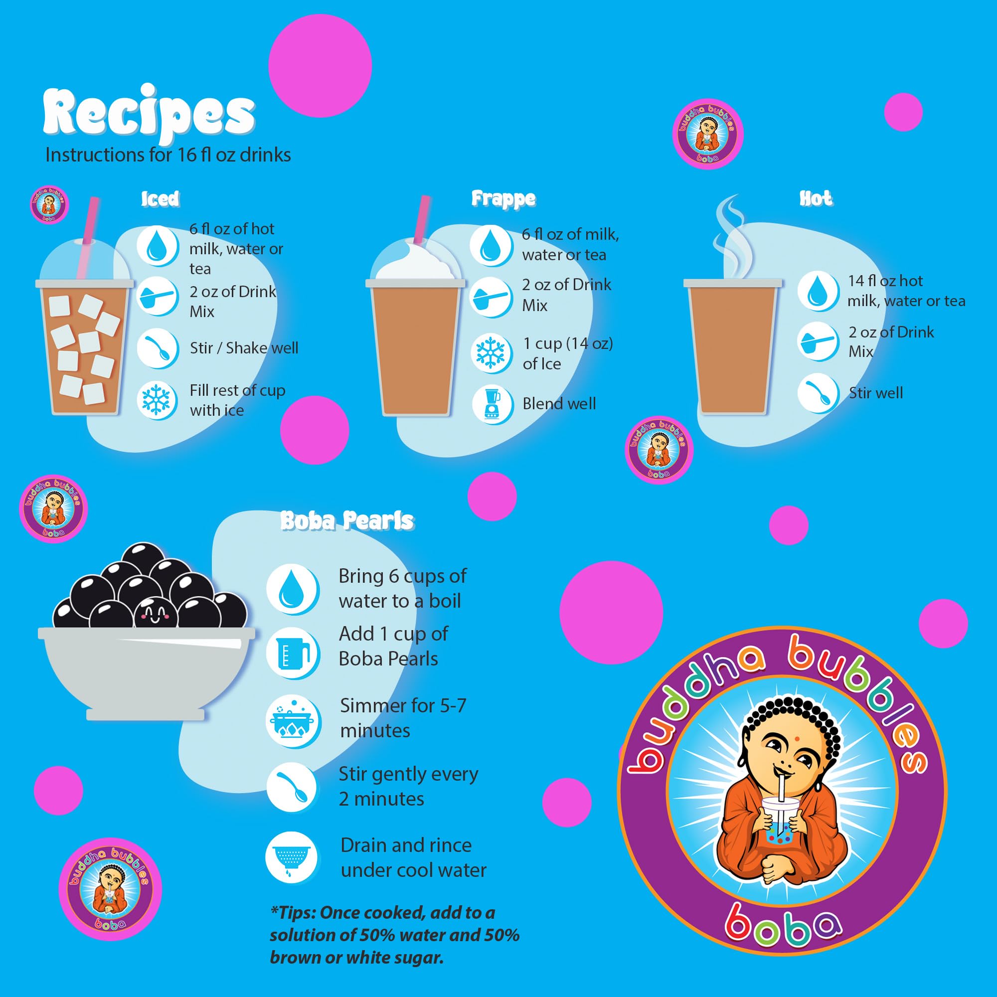 Buddha Bubbles Boba pearls in milk tea serving, silky chew and balanced sweetness