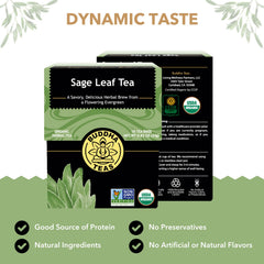 Buddha Teas bleach-free tea bags packaging shown for freshness