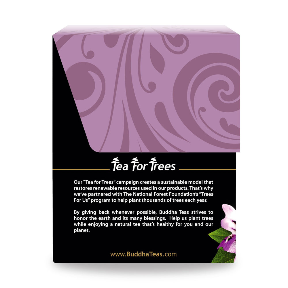 Buddha Teas Eyebright packaging shows organic certification and mindful sourcing