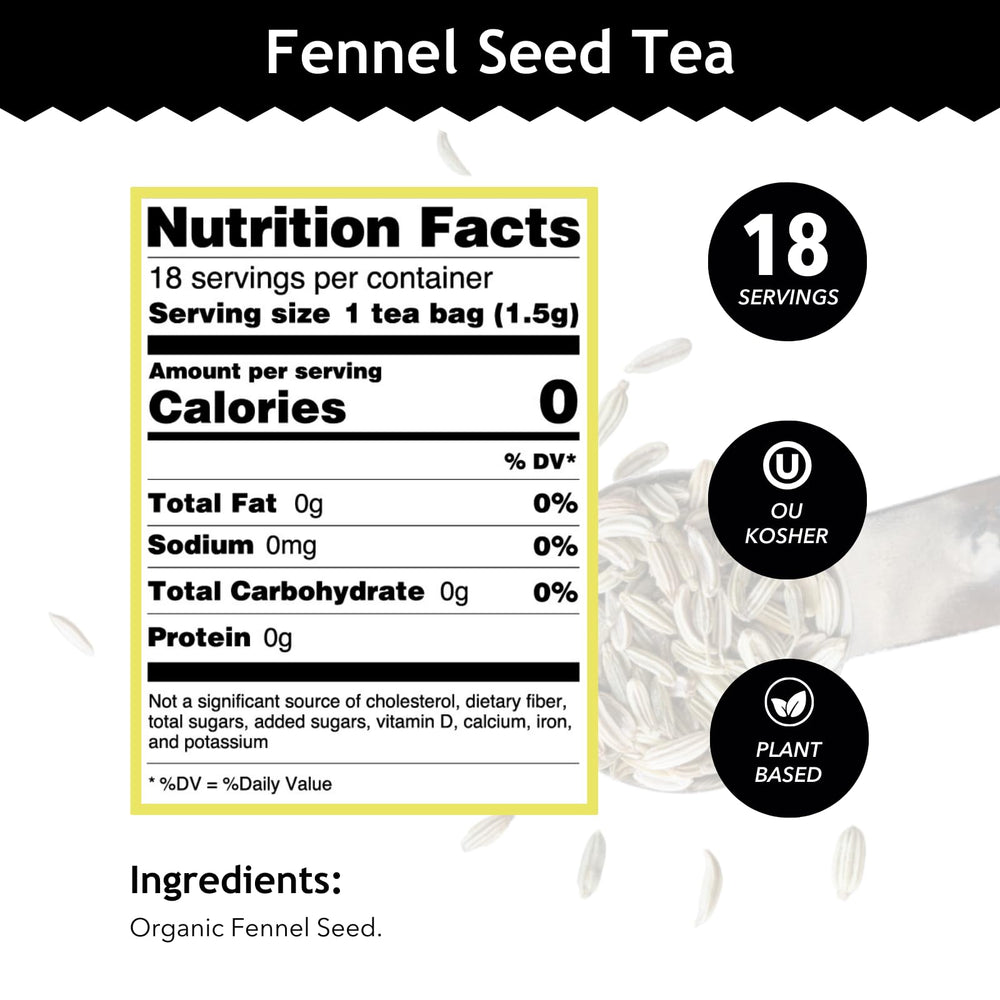 Buddha Teas fennel seed tea cup steeping with warm aroma