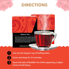 Buddha Teas Hibiscus dried hibiscus flowers display natural ingredients