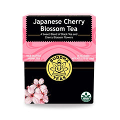 Buddha Teas Japanese Cherry Blossom Tea packaging, easy to store and brew.