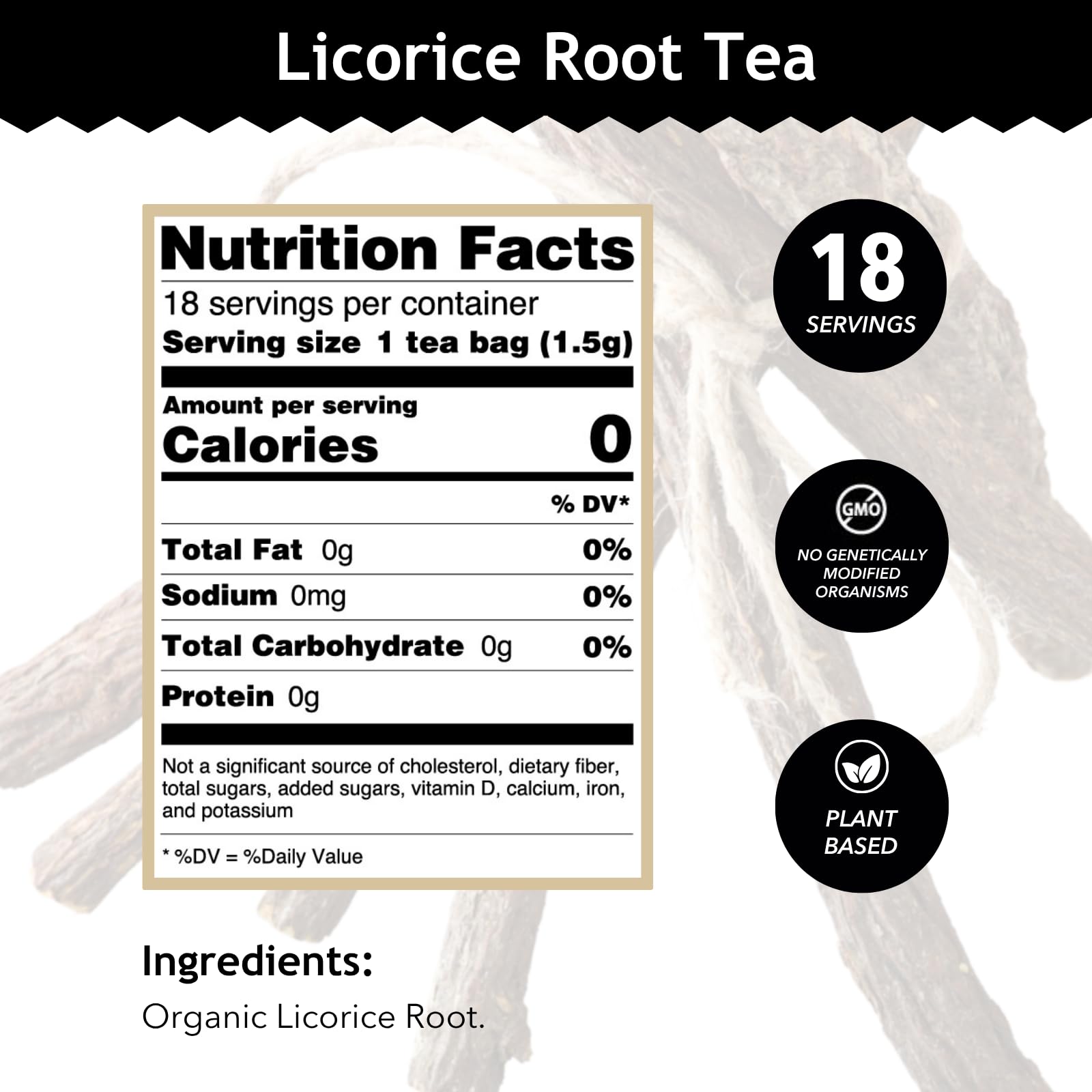 Buddha Teas Licorice Root Tea cup steeping for a caffeine-free moment.