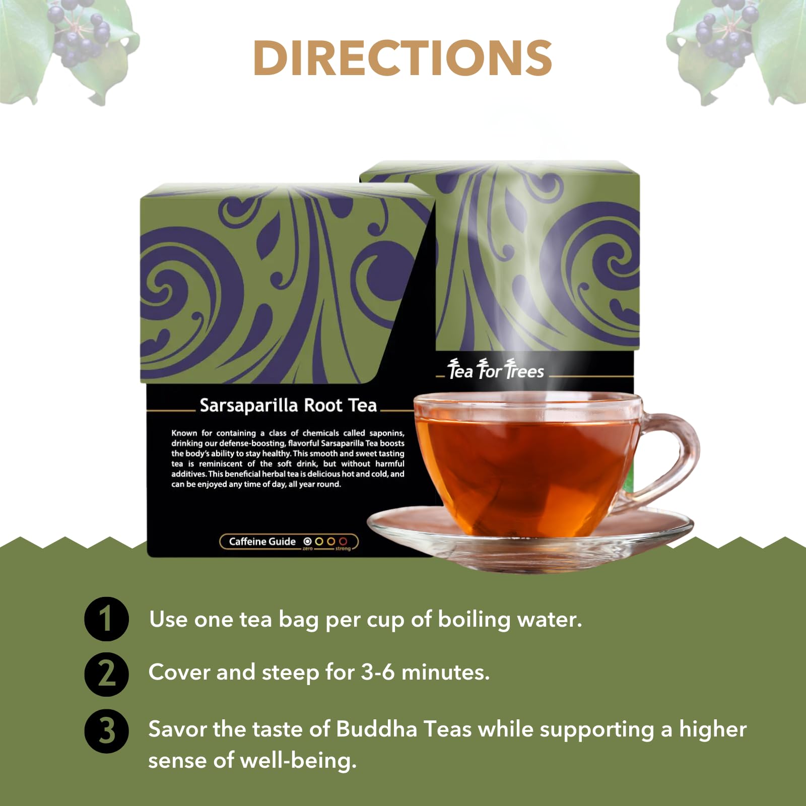 Buddha Teas natural ingredients label, transparency you can trust.