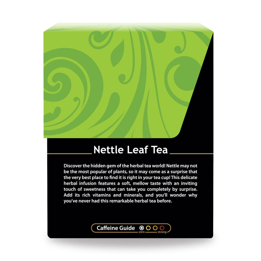Buddha Teas nettle leaf tea tea-bags image shows 18 bags for daily use.