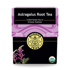 Buddha Teas Organic Astragalus Root Tea bag steeping for aromatic flavor