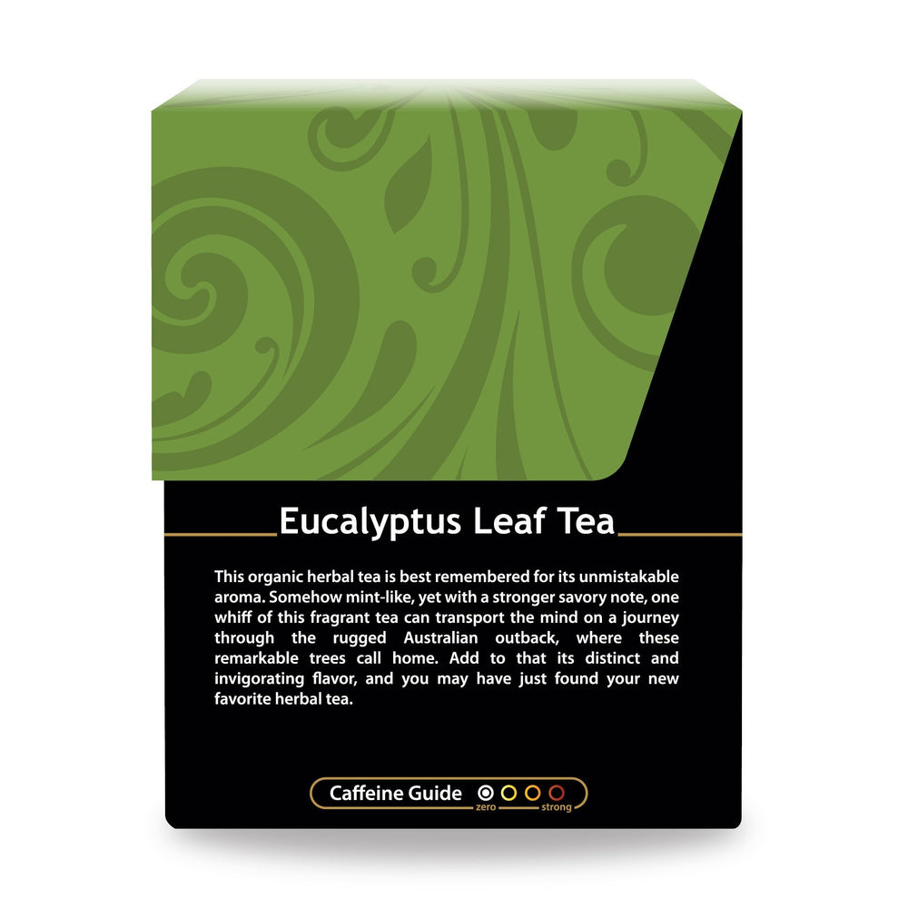 Buddha Teas Organic Eucalyptus Leaf image—fresh leaves deliver natural aroma for a calm tea routine.
