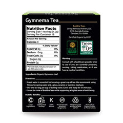 Buddha Teas Gymnema Sylvestre tea bags ready for a soothing, caffeine-free brew.