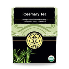 Buddha Teas organic rosemary tea bottle with herbal aroma and potential digestive comfort