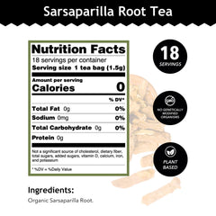 Buddha Teas organic sarsaparilla cup, warm aroma invites relaxed sipping.