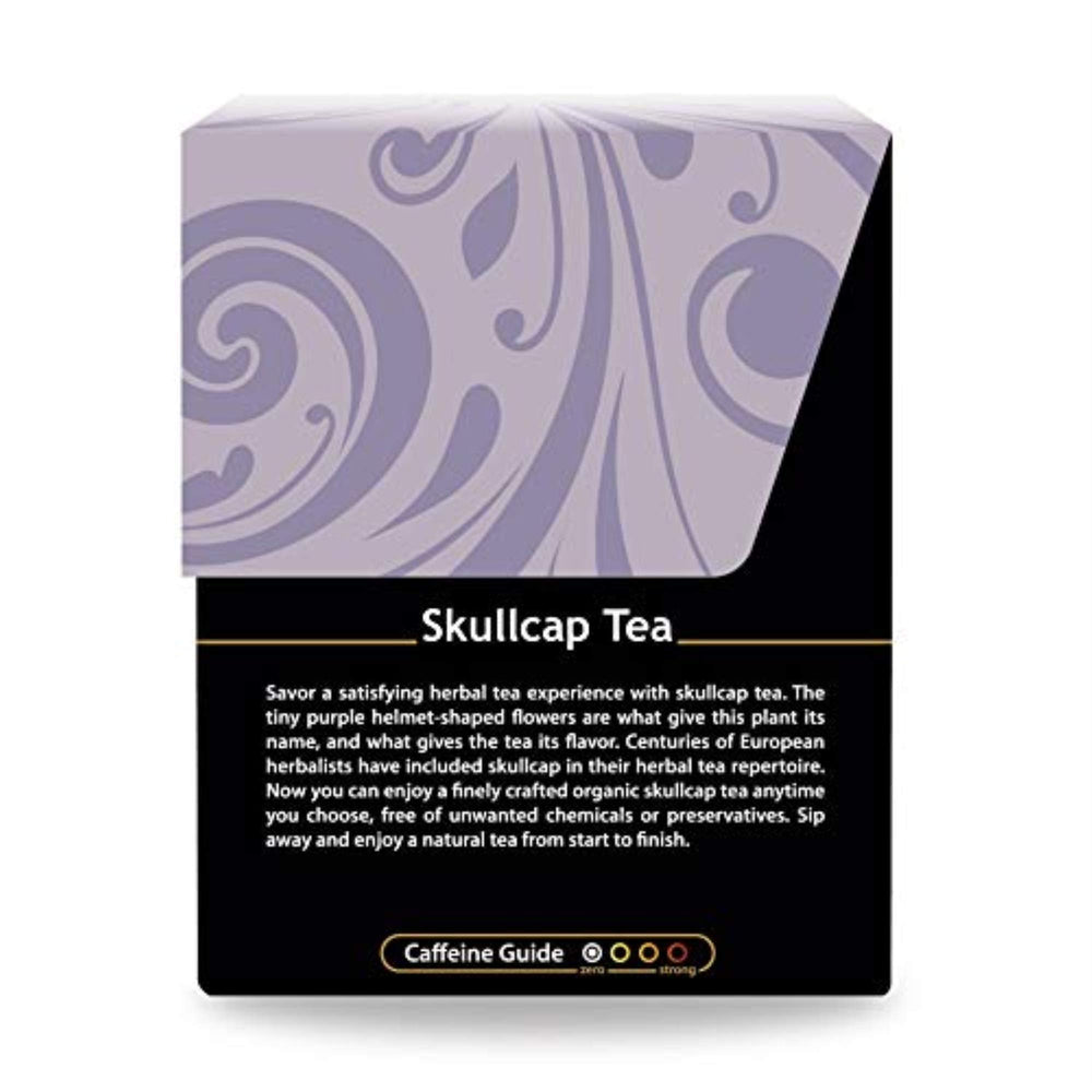 Buddha Teas Skullcap tea brew in a warm cup for relaxation