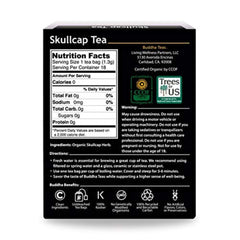 Dried skullcap flowers in Buddha Teas blend for a gentle aromatic infusion