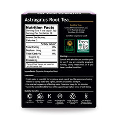 Buddha Teas packaging label shows USDA Organic and Kosher certifications