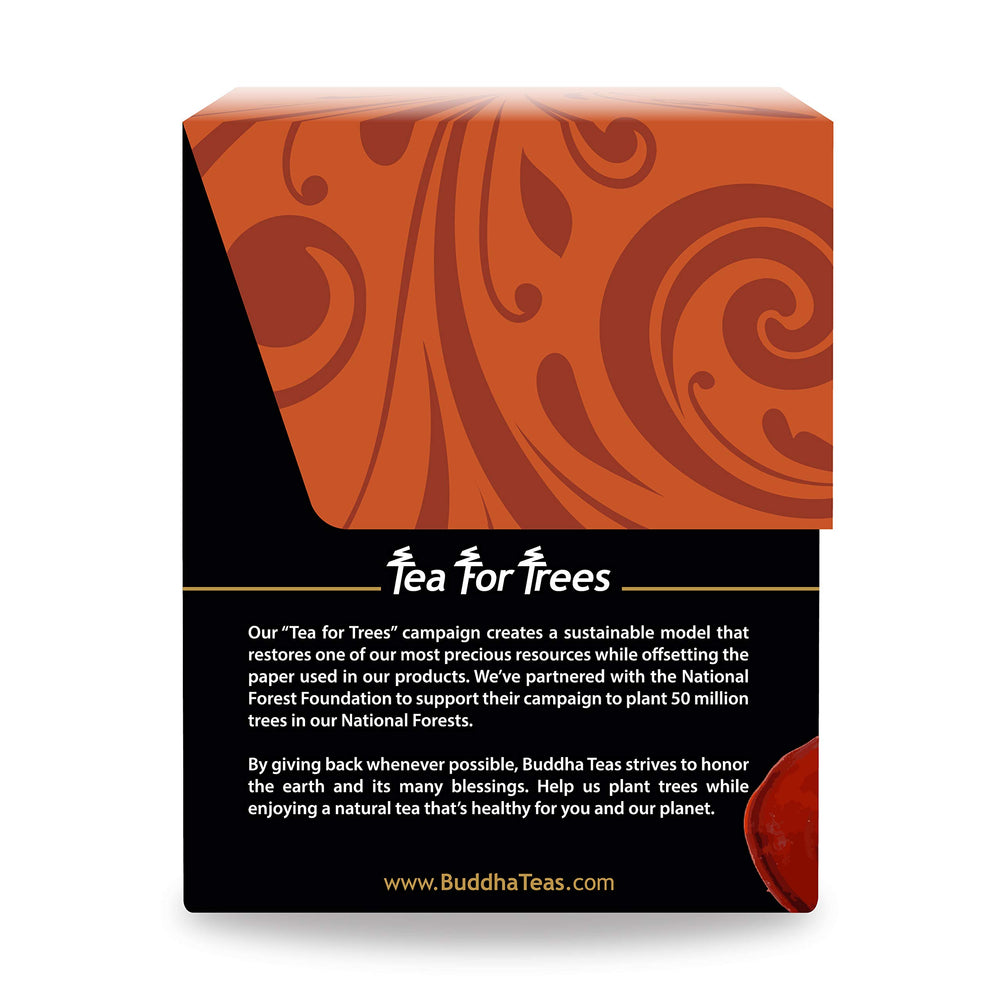 Buddha Teas Reishi Mushroom Blend cup steep highlights rich color and smooth taste