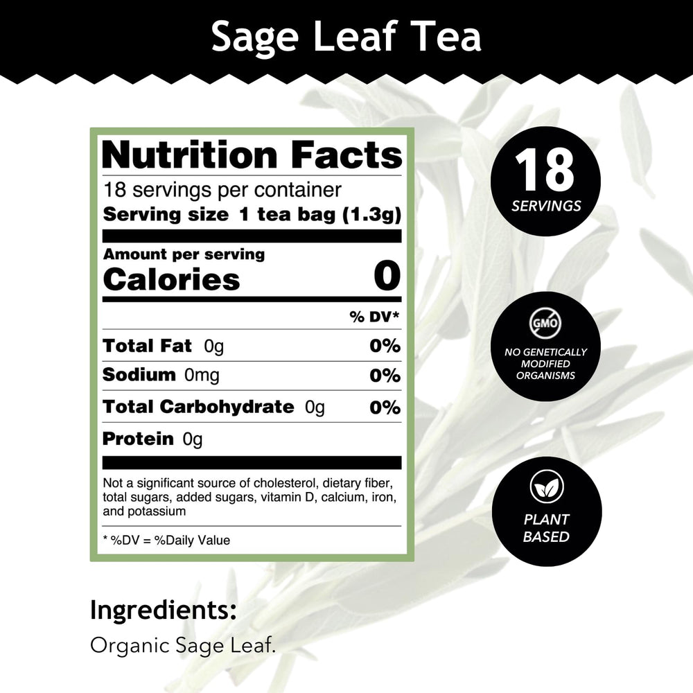 Buddha Teas Sage Tea cup steeping with aromatic steam