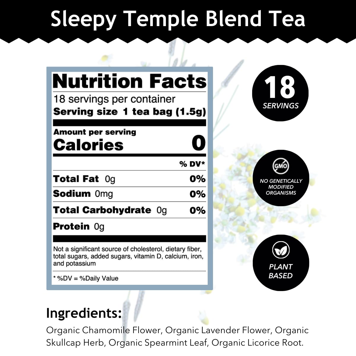 Buddha Teas Sleepy Temple Blend tea bags ready for a soothing nightly routine.