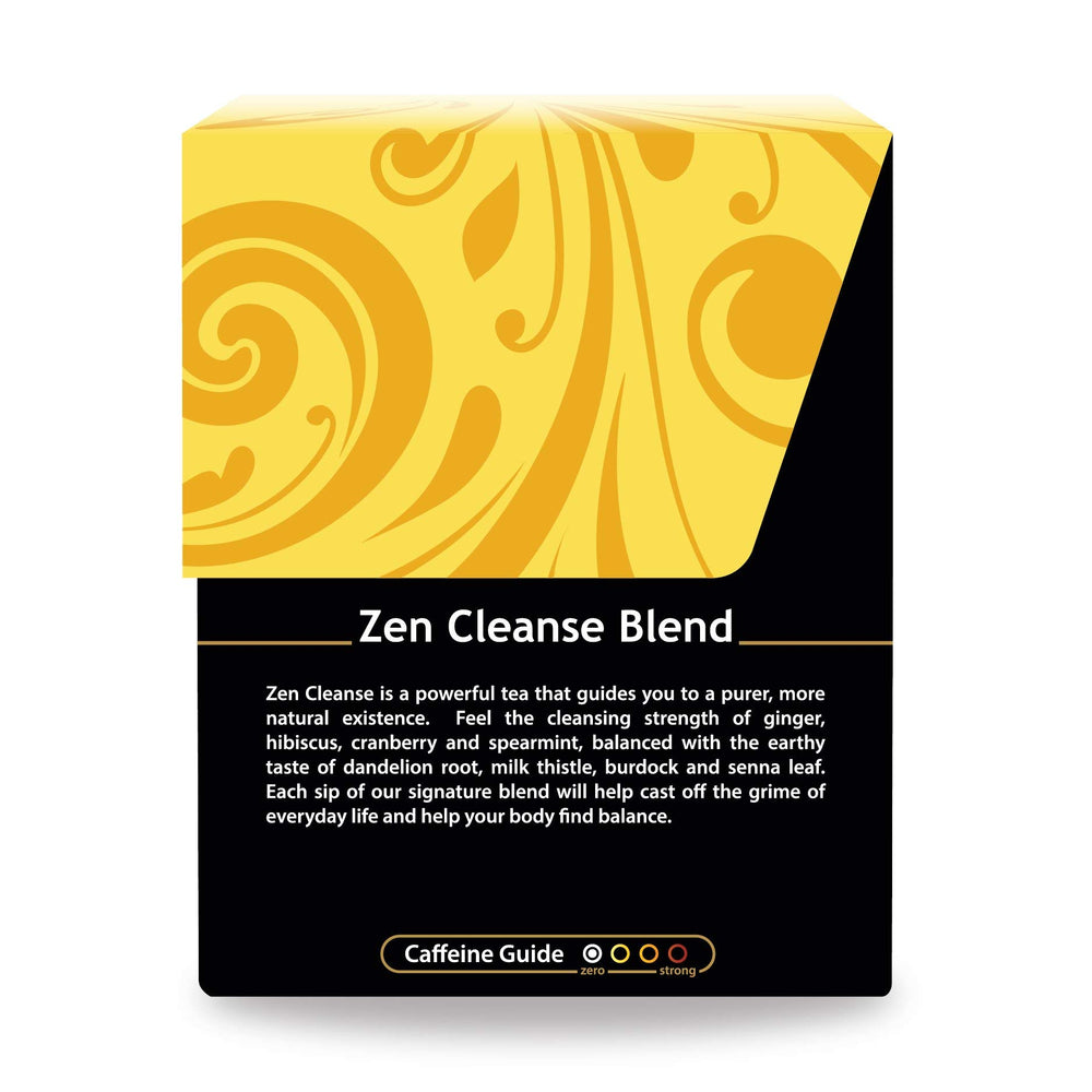 Buddha Teas Zen Cleanse ingredients: hibiscus, cranberry, burdock, dandelion