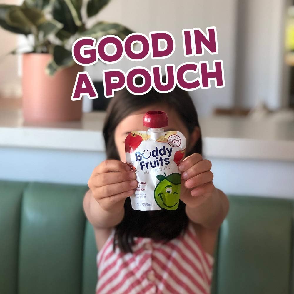 BPA-free packaging for Buddy Fruits Cinnamon Unsweetened Applesauce