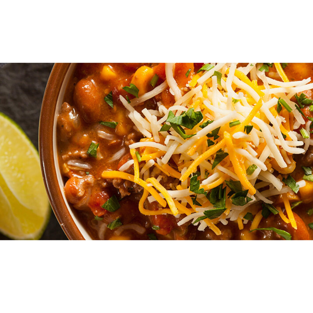 Buena Vida chili powder close-up texture highlighting vibrant red spice