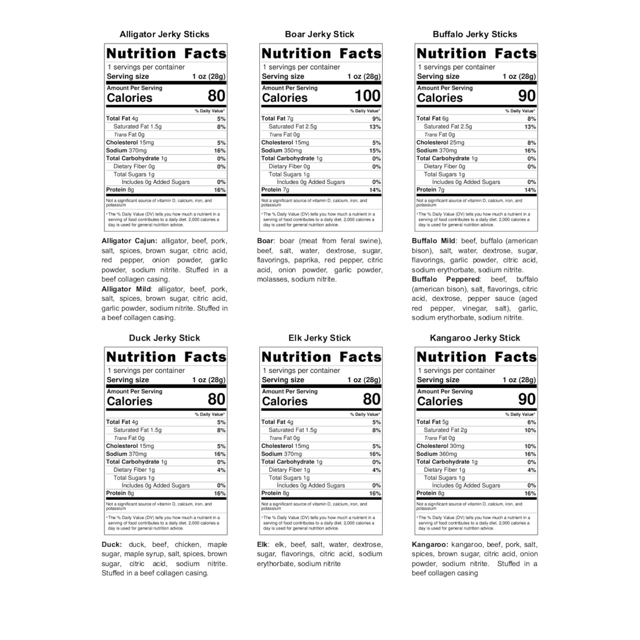 Buffalo Bob's display of 14 flavors highlighting bold, travel-friendly protein options