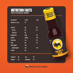 Buffalo Wild Wings Honey BBQ sauce on grilled ribs for smoky-sweet finish.