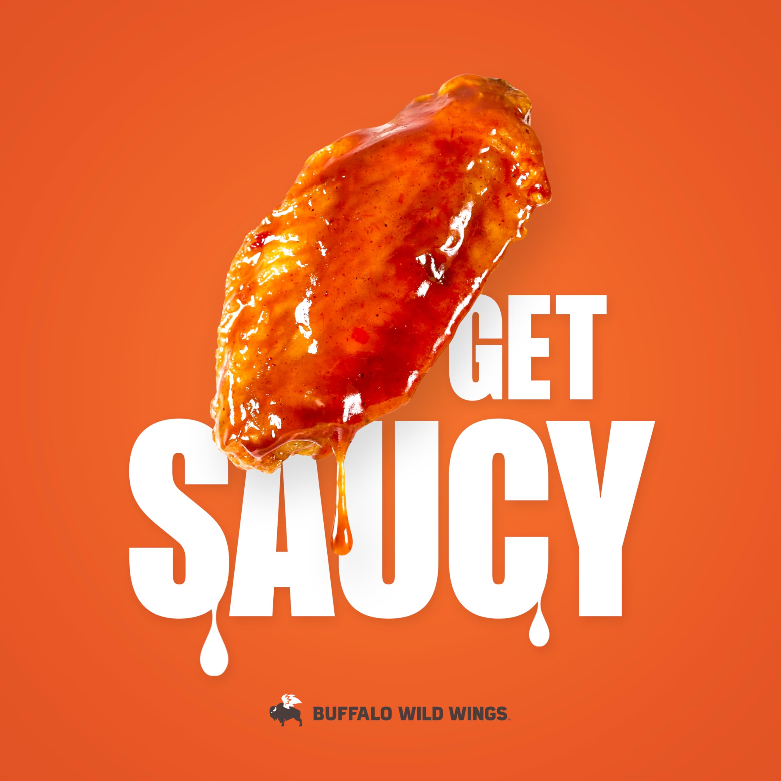 Buffalo Wild Wings Honey BBQ sauce label highlighting versatile uses.