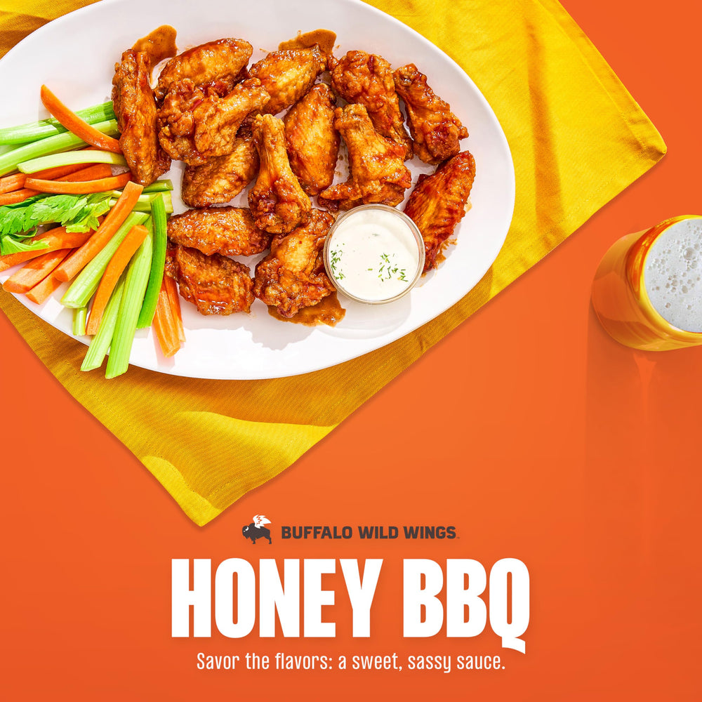 Buffalo Wild Wings Honey BBQ sauce used as a marinade for chicken.