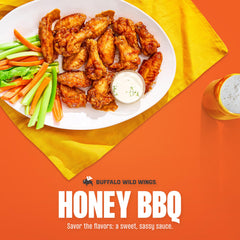 Buffalo Wild Wings Honey BBQ sauce used as a marinade for chicken.