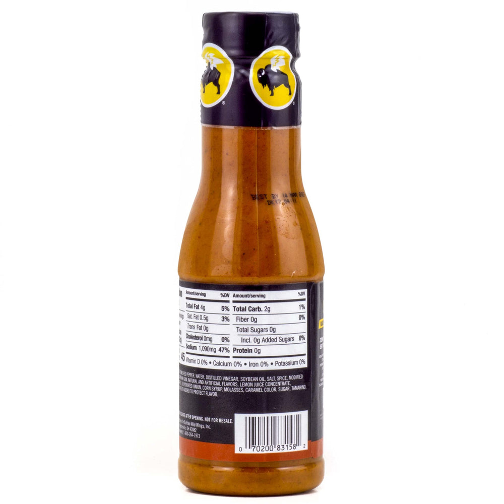 Buffalo Wild Wings hot sauce glaze on roasted veggies, tasty heat.