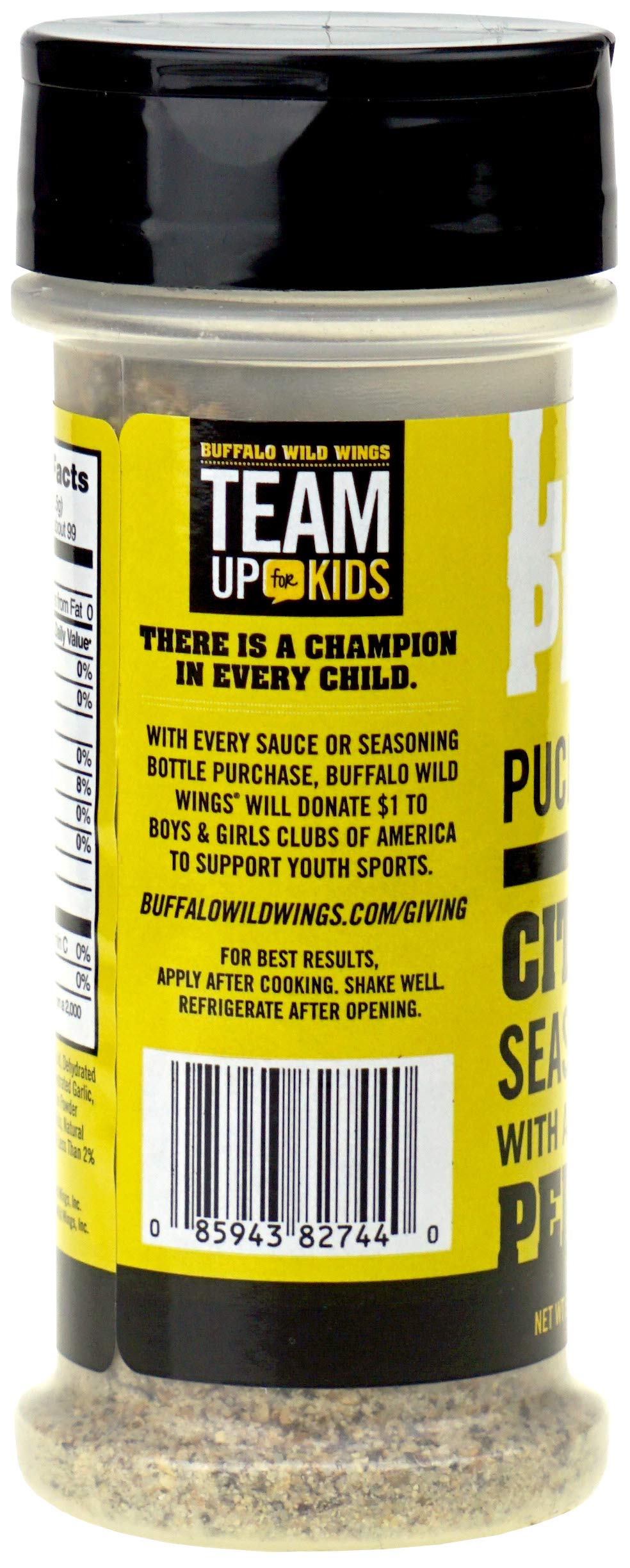 Buffalo Wild Wings Lemon Pepper Seasoning close-up for flavorful chicken and veggies
