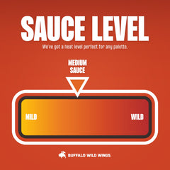Buffalo Wild Wings Medium Buffalo Sauce brushed on burger for glaze