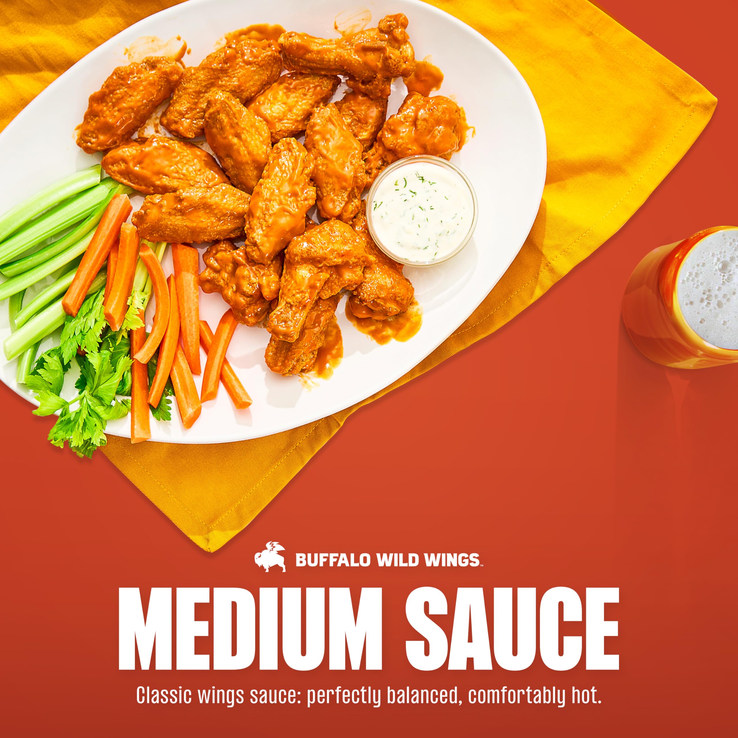 Buffalo Wild Wings Medium Buffalo Sauce used as a marinade on chicken
