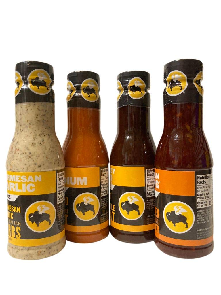 Buffalo Wild Wings Asian Zing bottle for bold, tangy flavor on snacks