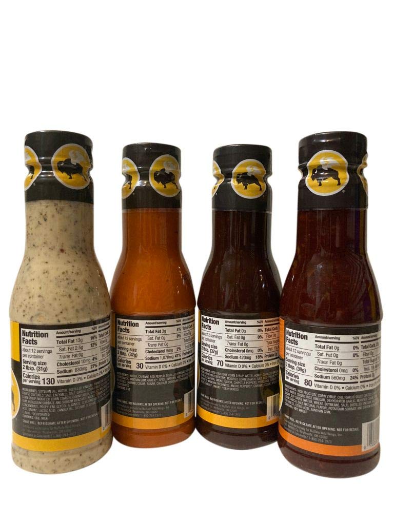 Buffalo Wild Wings Honey BBQ bottle for savory glaze on wings
