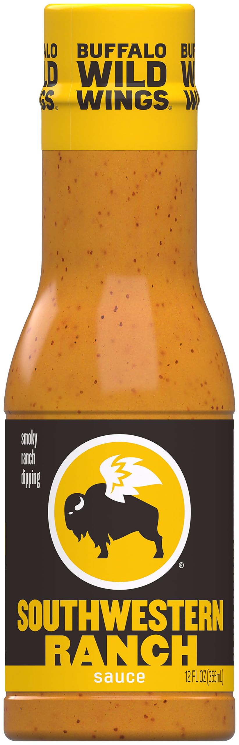 Buffalo Wild Wings Southwestern Ranch Sauce bottle with creamy smoky dip ready
