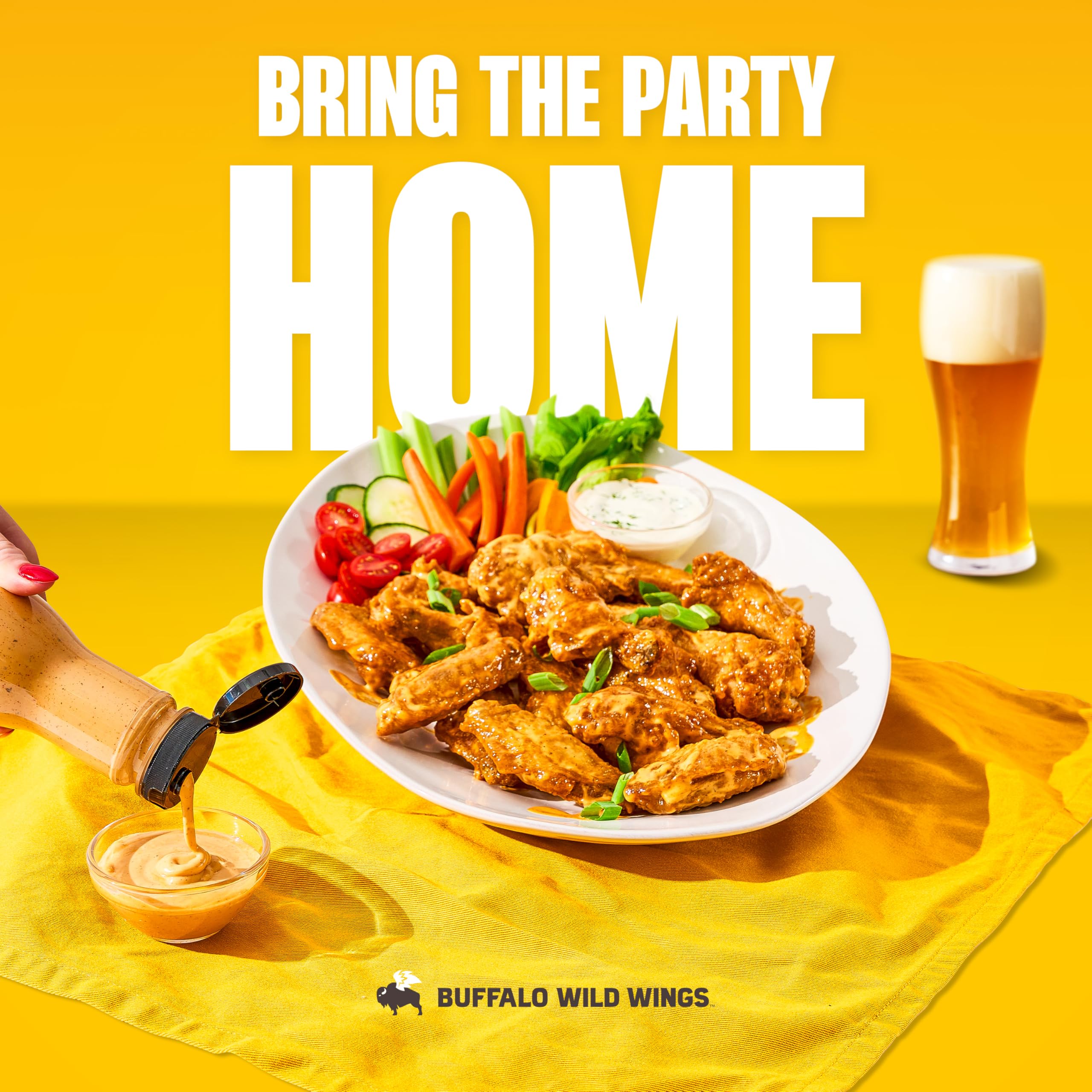 Buffalo Wild Wings Southwestern Ranch Sauce as taco topping for zest